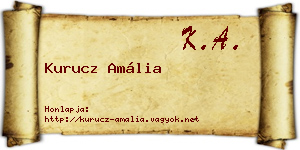 Kurucz Amália névjegykártya
